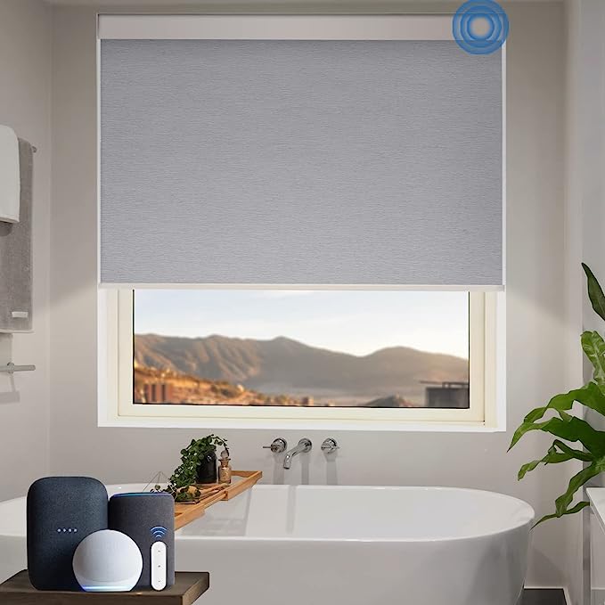 Mansnix motorized blinds with valance remote control
