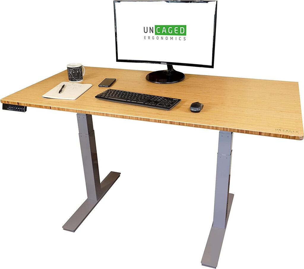 Rise up dual motor electric bamboo standing desk