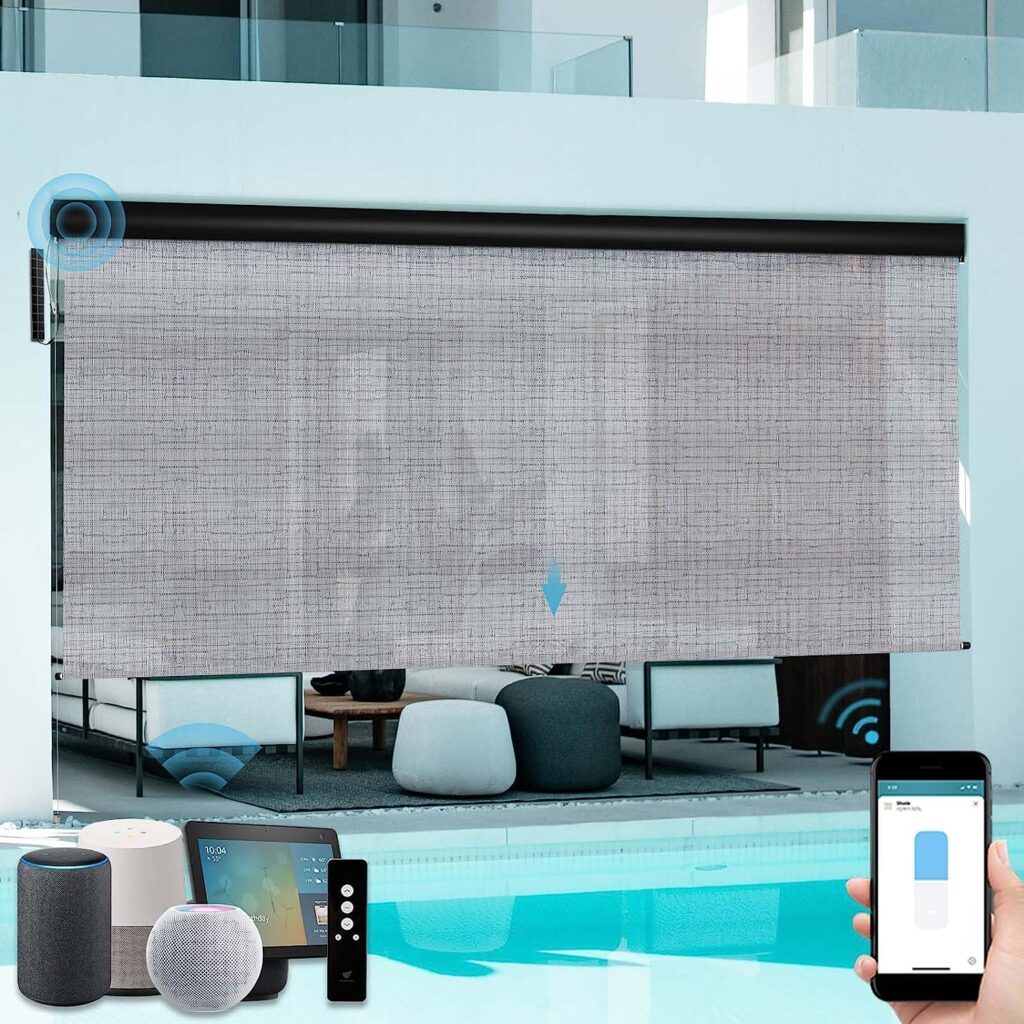 Smartwings motorized sun shades outdoor patio