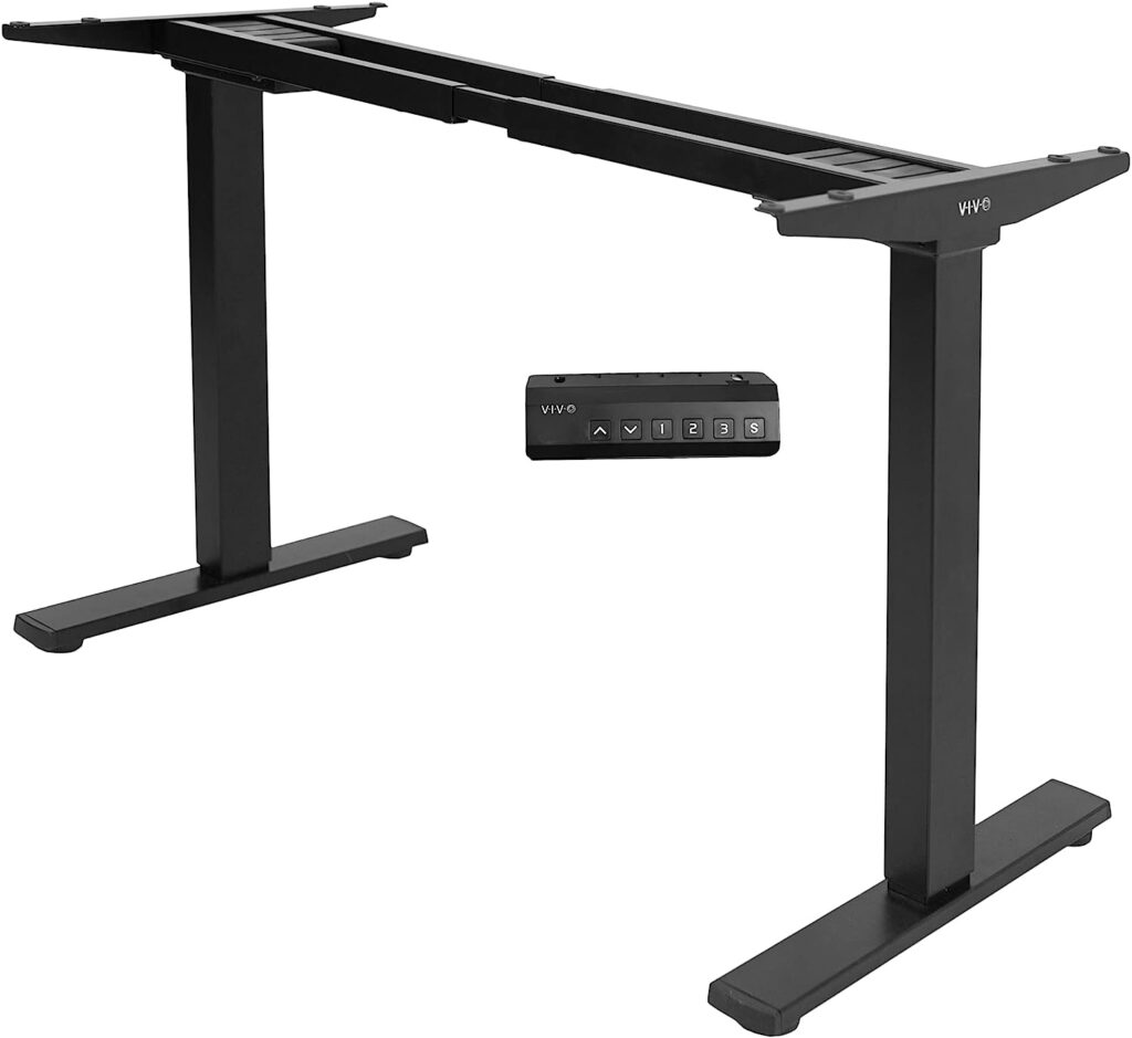Vivo black electric stand up desk frame